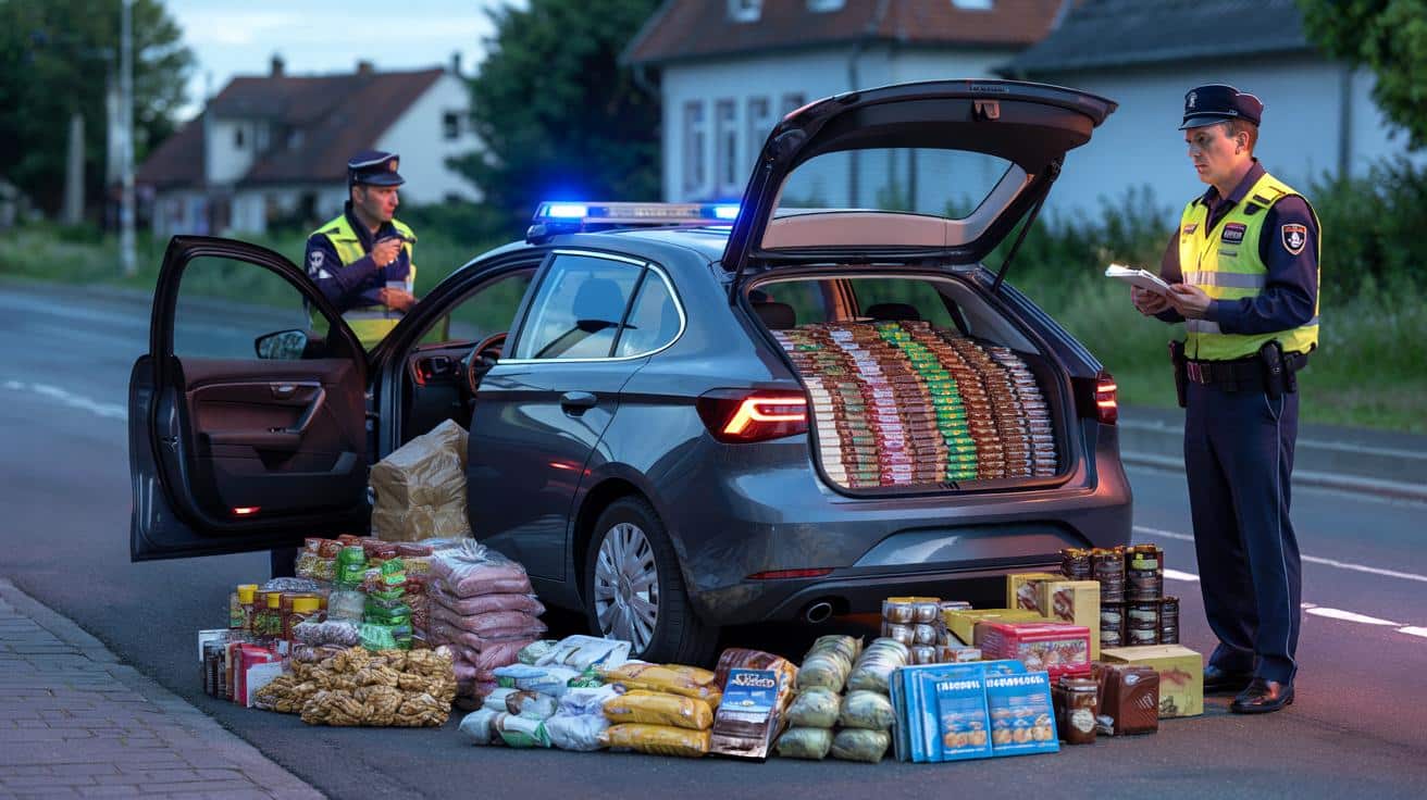 Tysiące tabliczek czekolady w aucie 30-latka. Policja wątpi w legalne pochodzenie