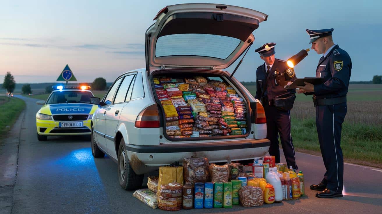 Tysiące tabliczek czekolady w jednym aucie. Policyjny nalot w Brandenburgii