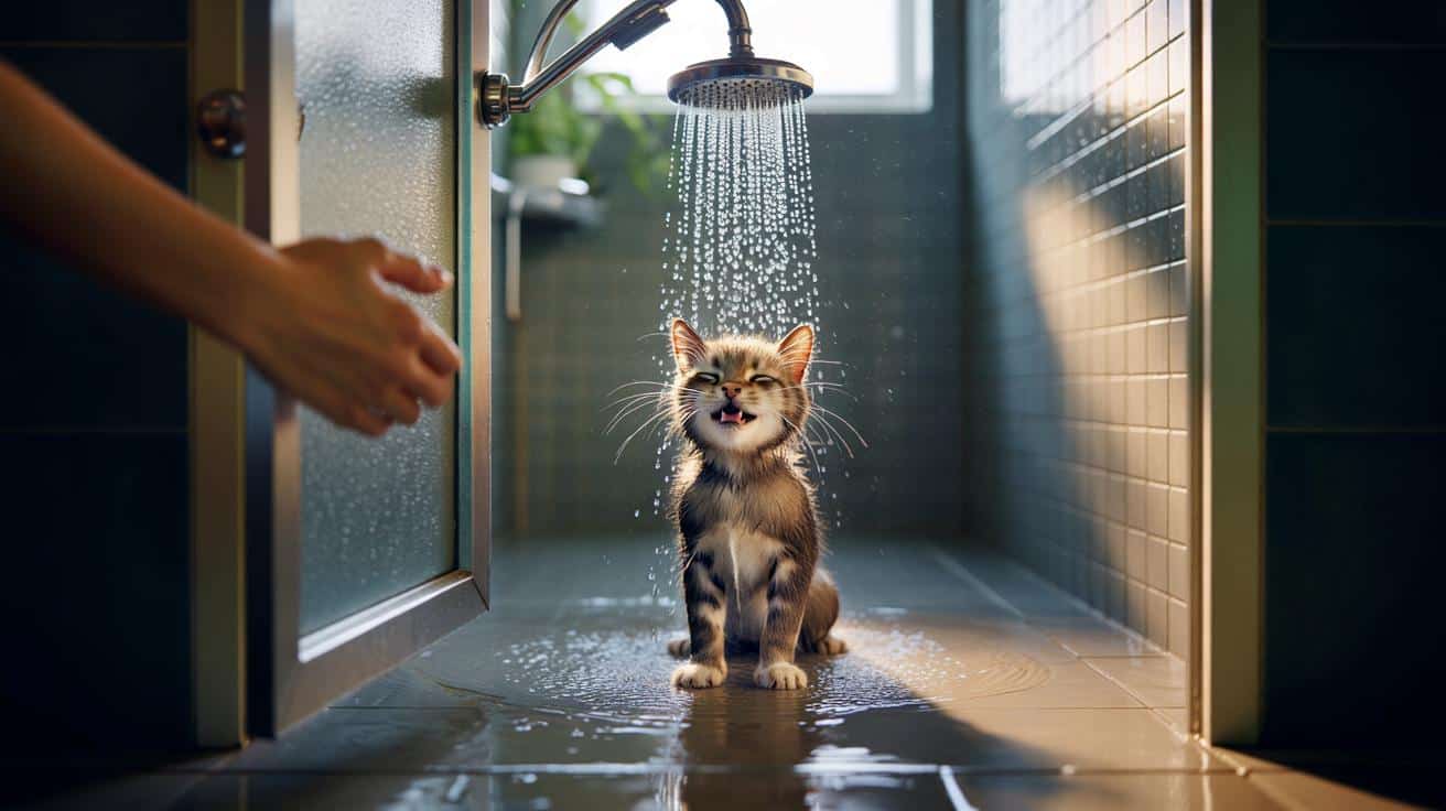 Usłyszał szum prysznica i zamarł. To, co zobaczył w łazience, rozczuliło internet