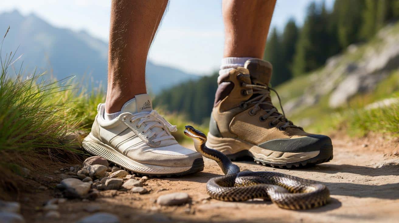 W górach i w lesie wciąż chodzisz w adidasach? Ten błąd kusi węże