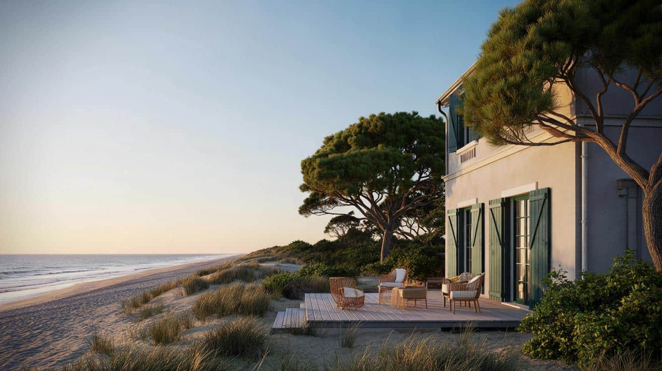 Wakacyjna przystań Jeana Dujardina: dyskretna willa nad Atlantykiem