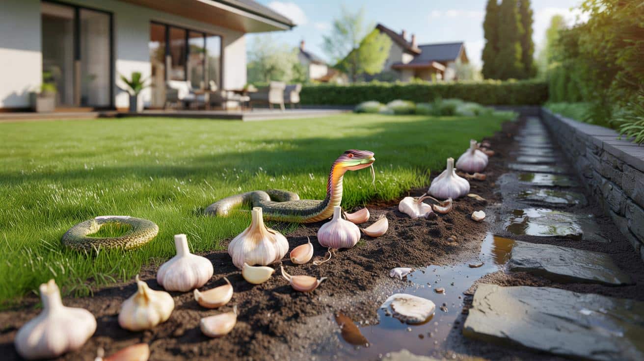 Węże w ogrodzie? Prosty trik z czosnkiem chroni trawnik od marca