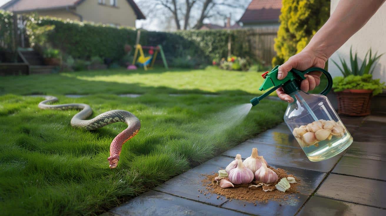 Węże w ogrodzie? Prosty trik z czosnkiem ochroni trawnik od marca