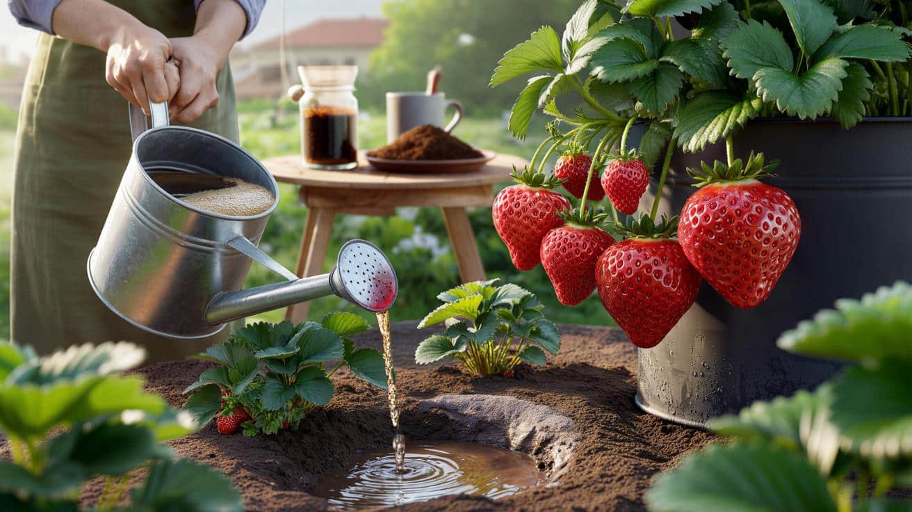 Większe truskawki z jednej kuchennej sztuczki. Wystarczy zmienić podlewanie