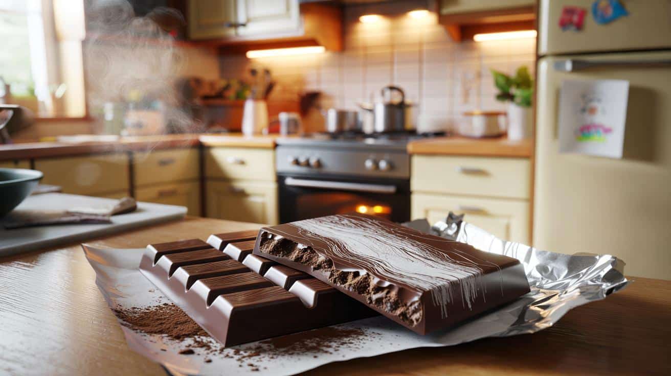 Wiele osób przechowuje czekoladę w ciepłej kuchni nie wiedząc, że zmienia się jej struktura