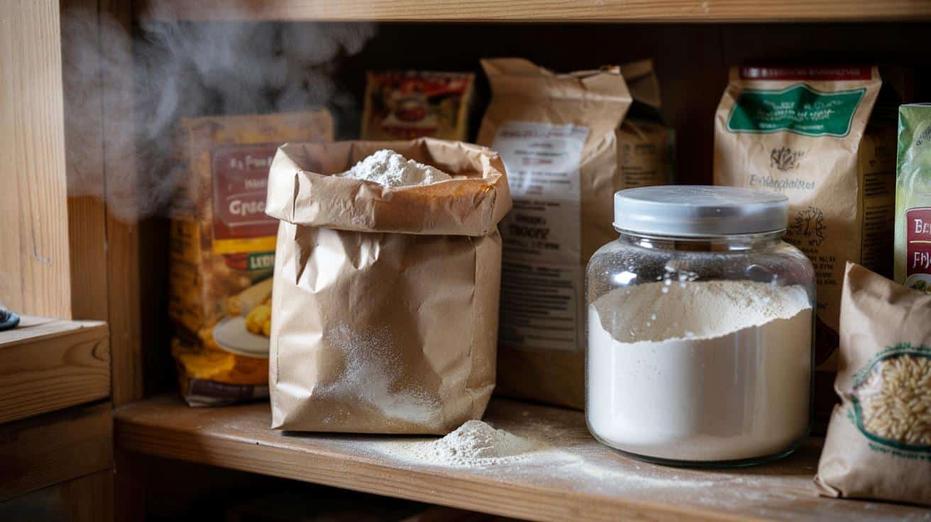 Wiele osób przechowuje mąkę w papierowym opakowaniu nie wiedząc, że łatwo chłonie wilgoć