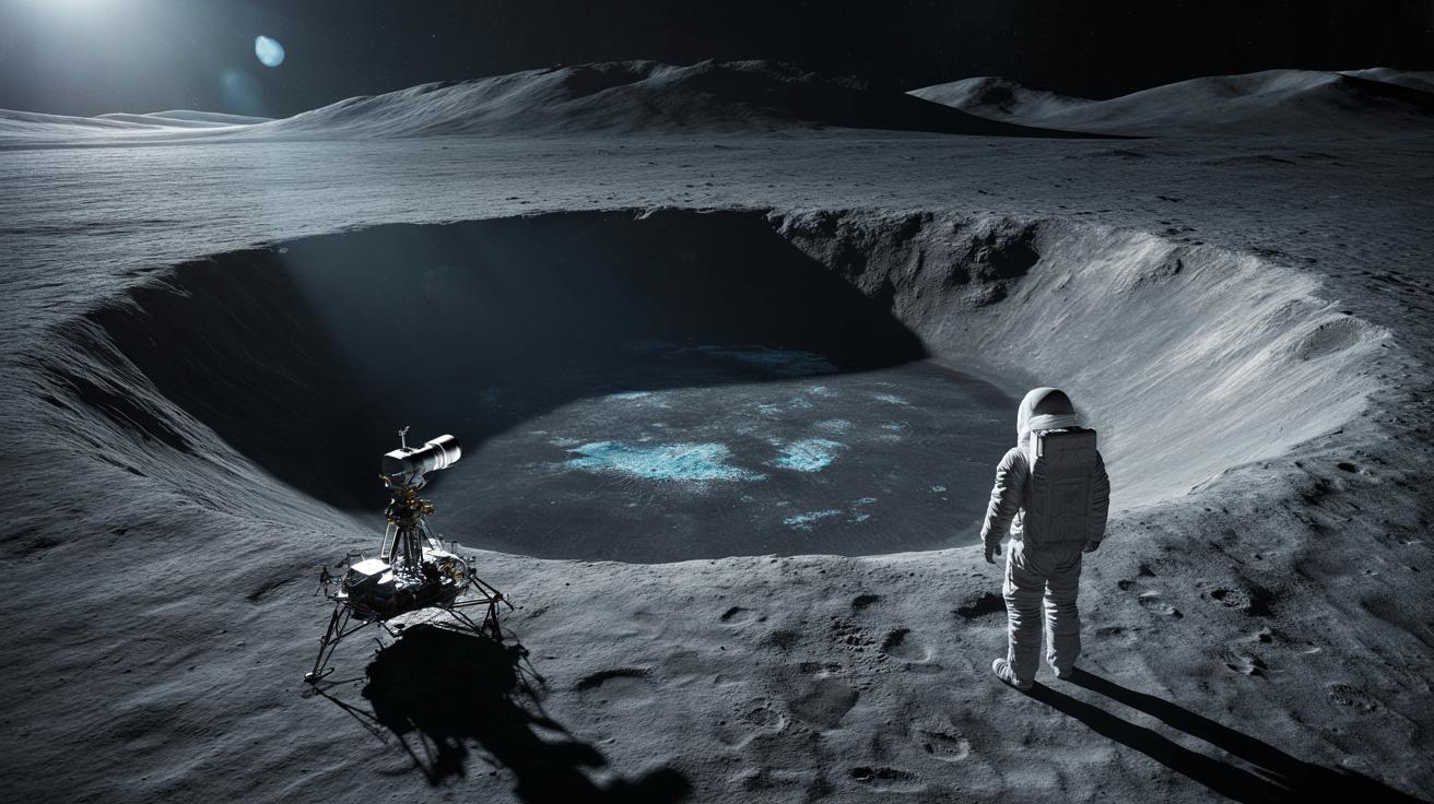 Wielki zimny prysznic z Księżyca: lód może być rzadkością