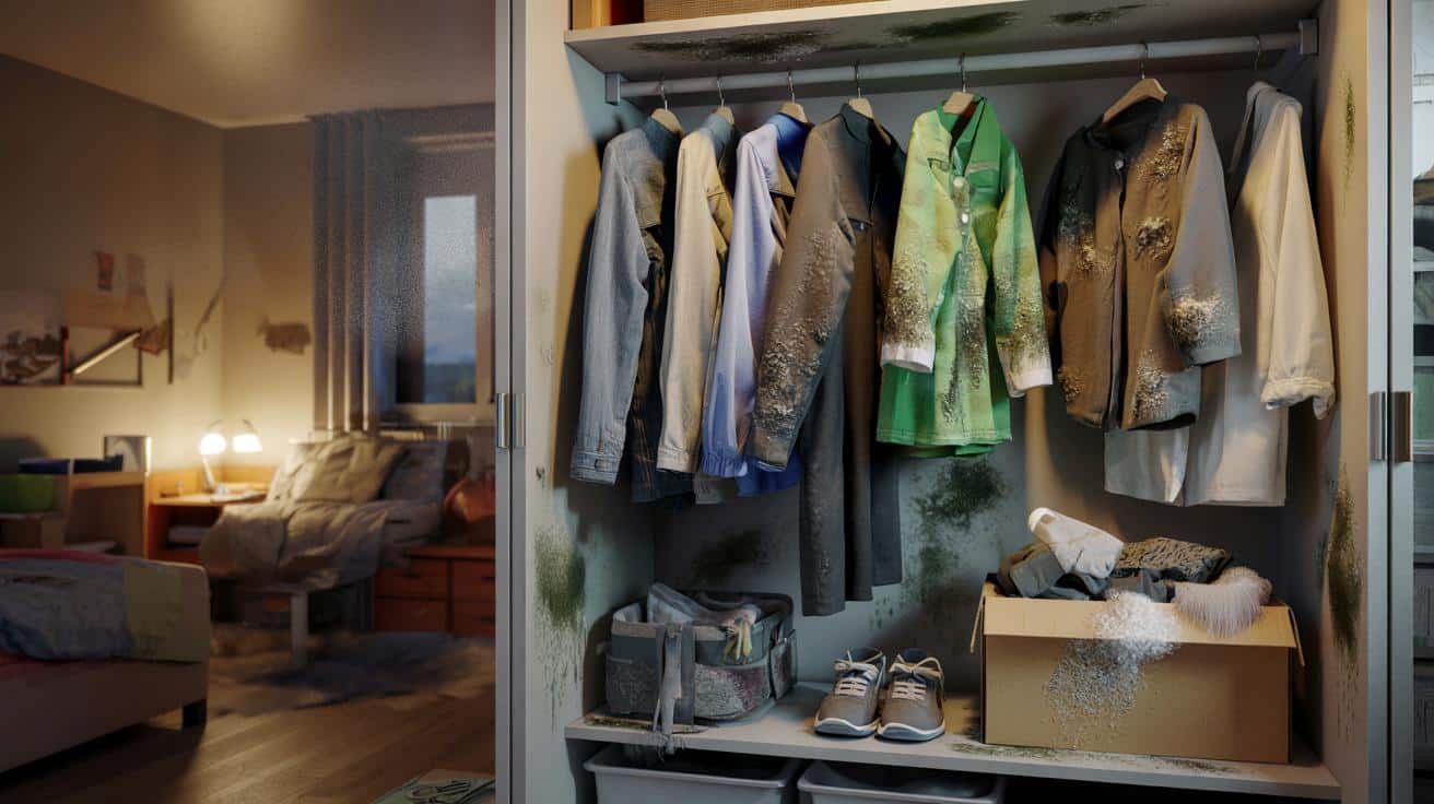 Wkładasz mokre rzeczy do szafy? Pleśń już dawno mieszka w twoim mieszkaniu