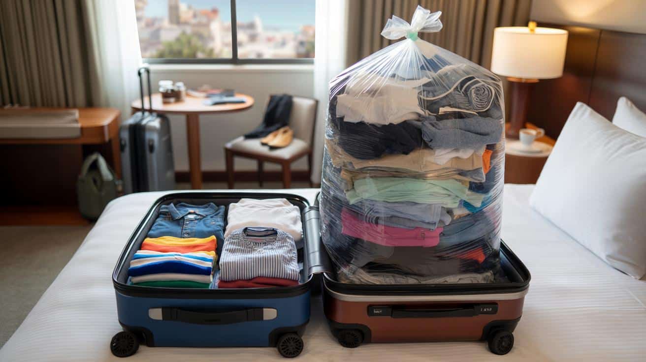 Włóż do walizki plastikowy worek na brudne ubrania a pakujesz się trzy razy szybciej