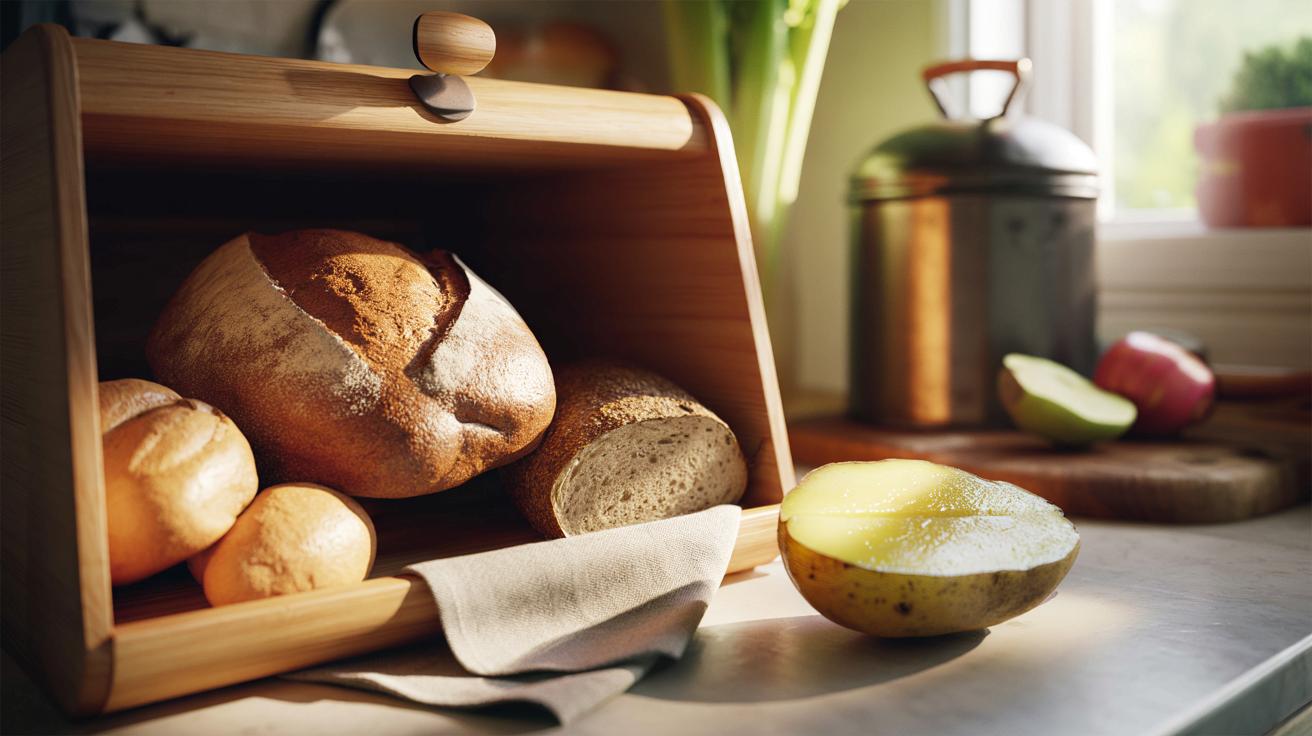 Włóż ten zwykły warzywny trik do chlebaka, a pieczywo zostanie miękkie cały tydzień