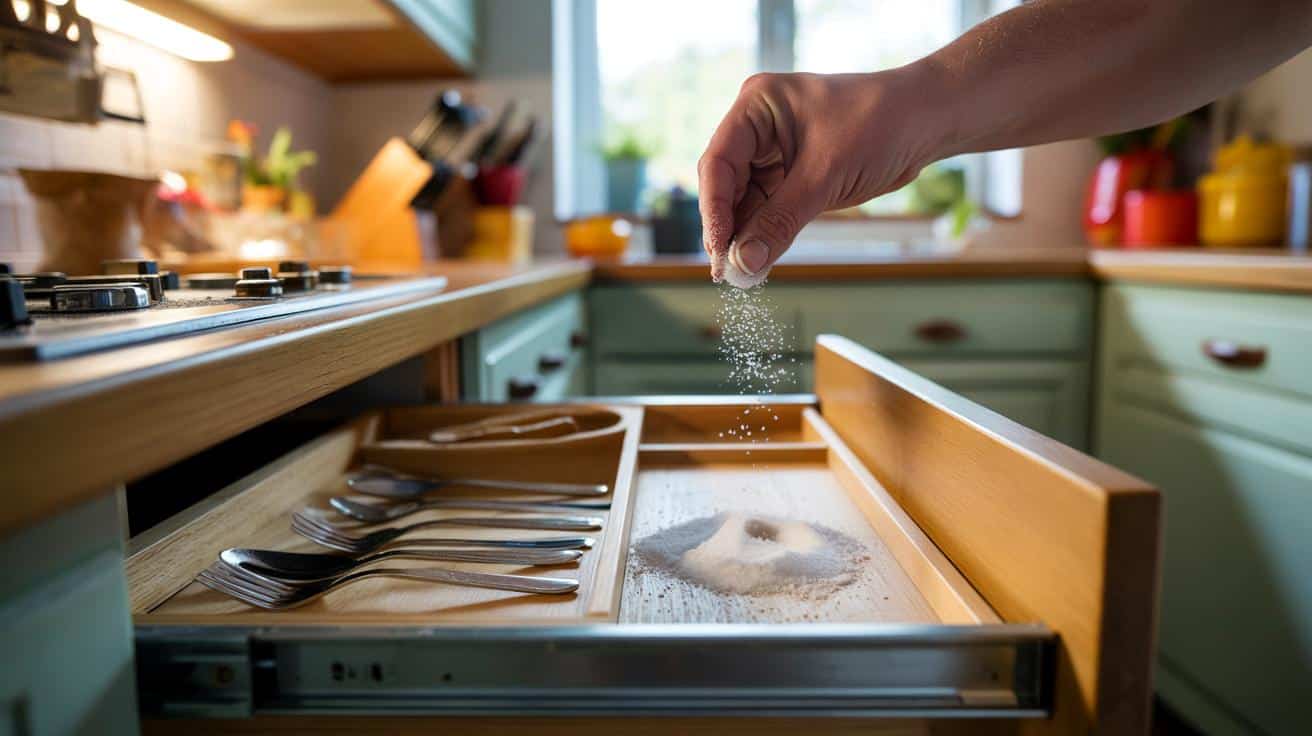 Wsyp soli za szufladami a szuflady nigdy się nie zacierają i jeżdżą jak po maśle