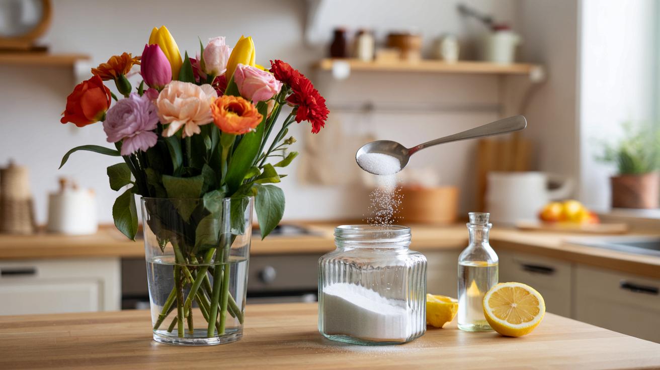 Wsyp to z kuchennej szafki do wazonu, a bukiet ożyje