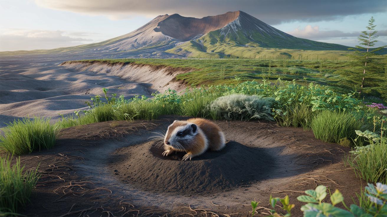 Wulkaniczna pustynia znów żyje: tysiące roślin dzięki jednemu niepozornemu gryzoniowi