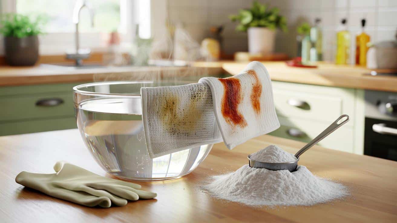 Zapomniany biały proszek z kuchennej szafki przywróci ściereczkom śnieżną biel jak nowe