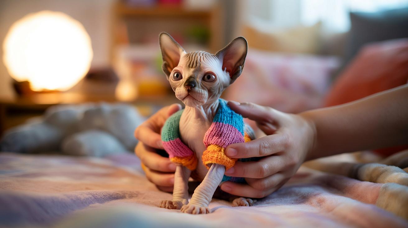 Wychudzony kociak bez futerka ciągle marzł. Wolontariusze wymyślili genialny trik