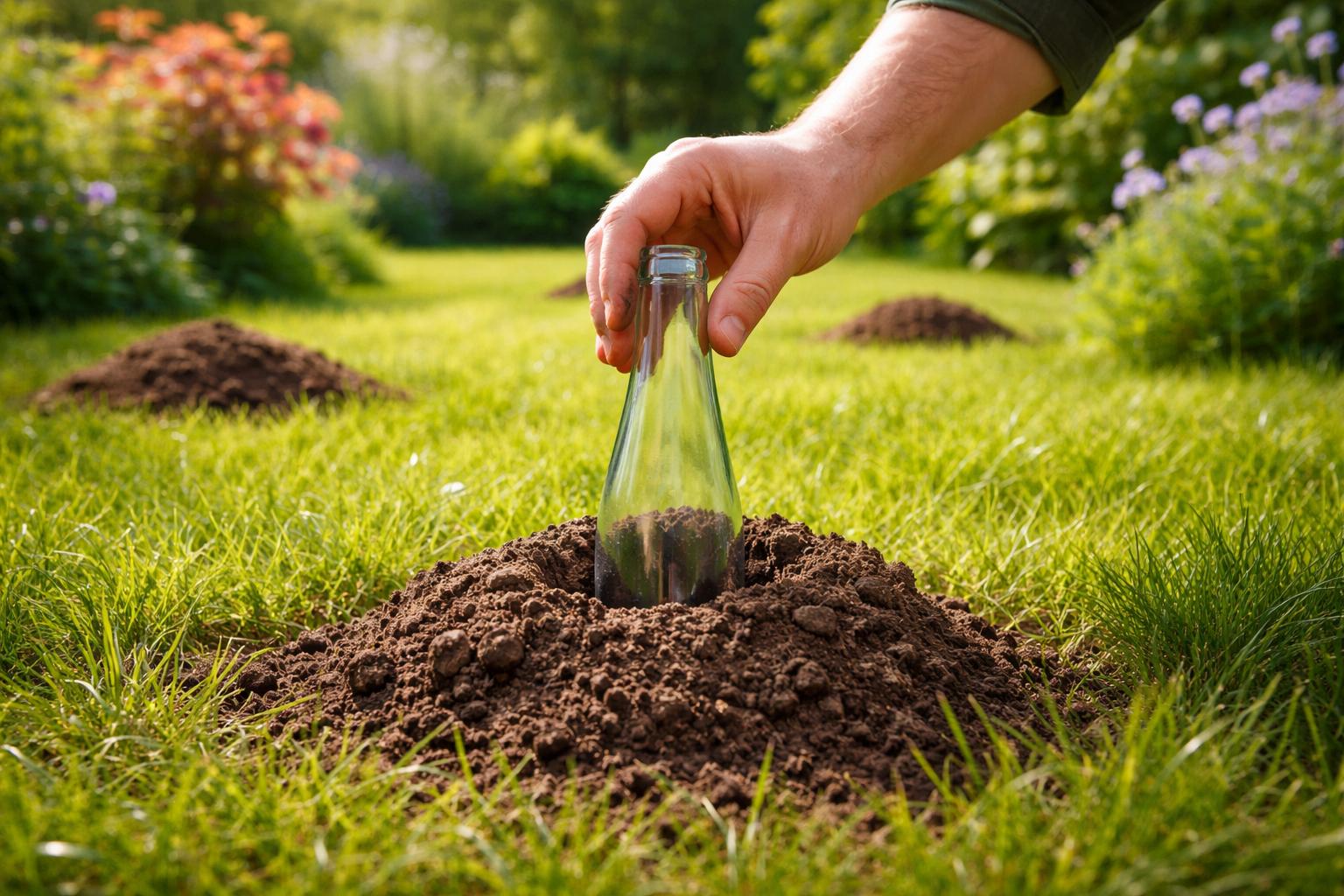 Wyrzuć trutki, zakop tę butelkę: prosty sposób na krety w ogrodzie