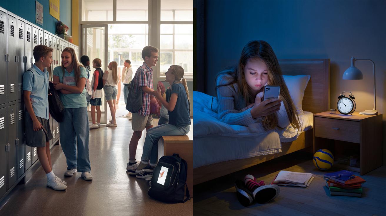 Zakaz smartfonów w szkołach: lepsze relacje w dzień, przemęczone dzieci w nocy