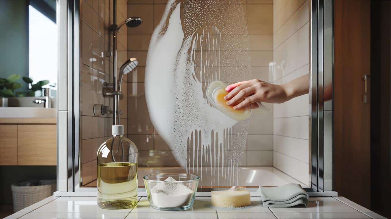 Zaklaczona kabina prysznicowa? Te 3 składniki z kuchni czyszczą szkło jak nowe