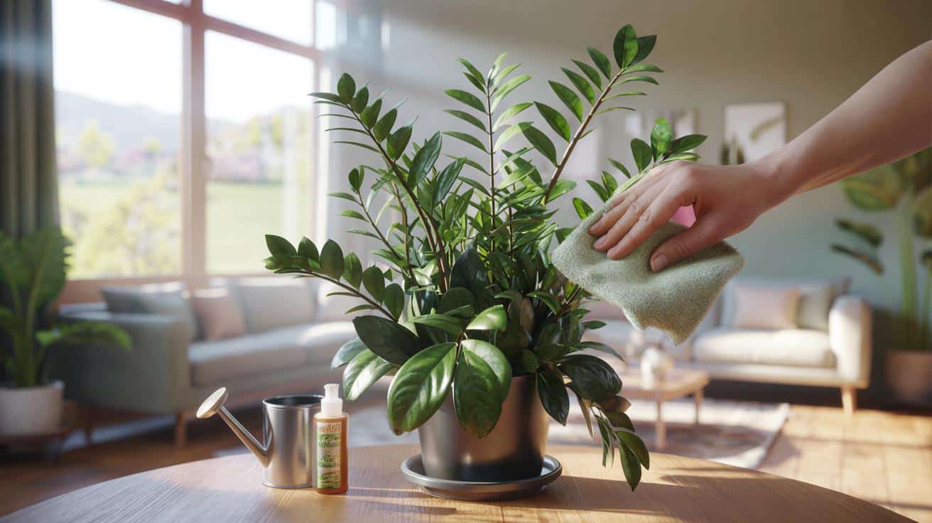 Zamioculcas wystrzeli na wiosnę: 6 kroków do gęstej, zdrowej rośliny