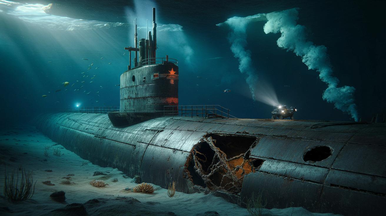 Zapomniany okręt widmo na dnie morza: radziecki Komsomolec wciąż sączy promieniowanie