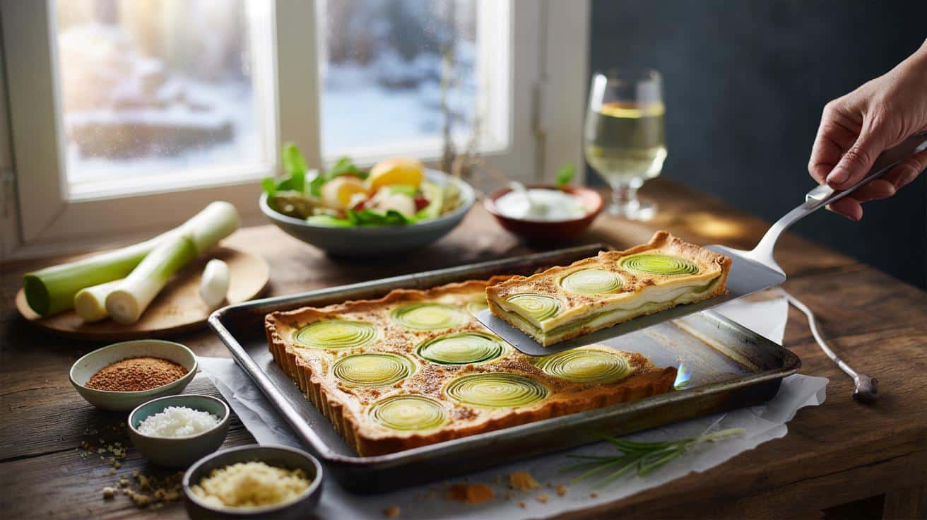 Zapomnij na zapiekanki i zupy: placek z pora bez glutenu podbija zimę