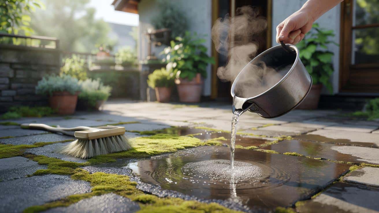 Zapomnij o chlorze na tarasie. Ten domowy trik za 0 zł usuwa mech bez szorowania