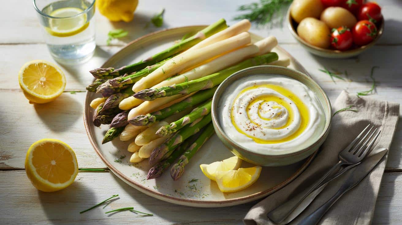 Zapomnij o ciężkim sosie: ten cytrynowy dip do szparagów robi furorę