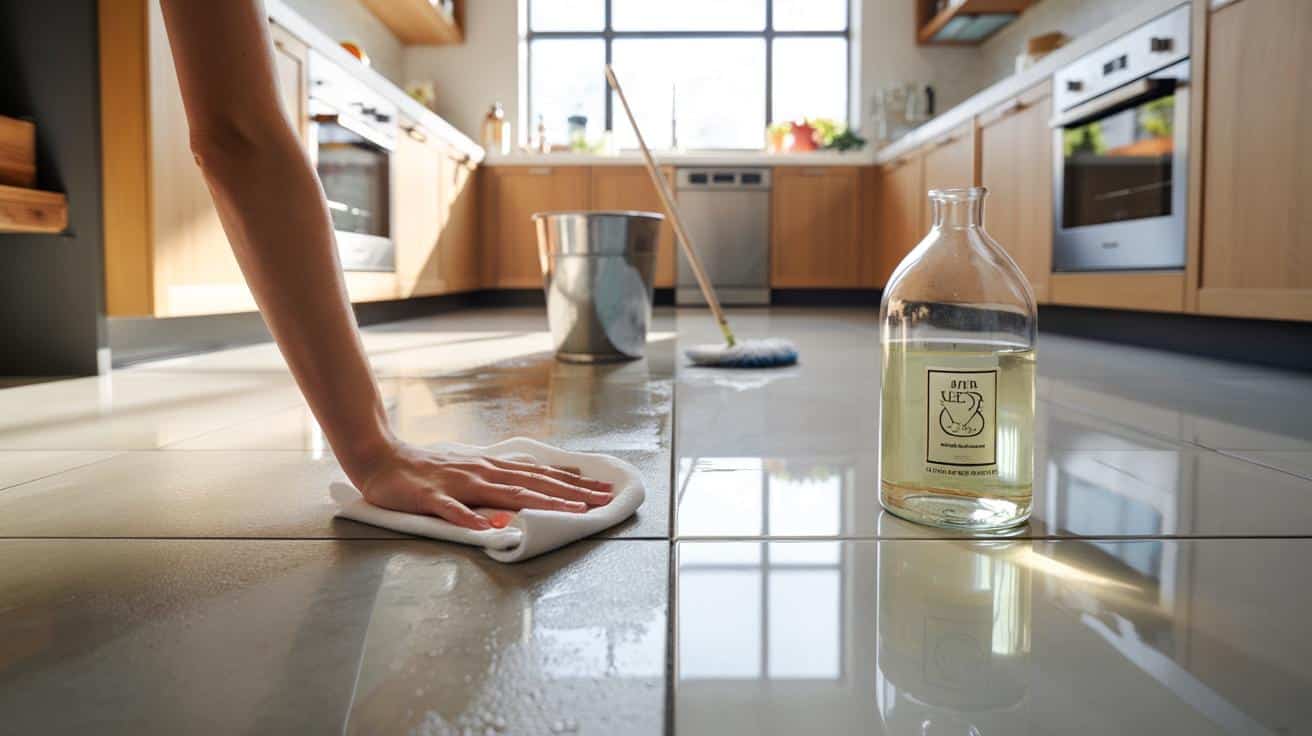 Zapomnij o cytrynie i sodzie: ten prosty płyn z kuchni przywróci blask podłodze z gresu
