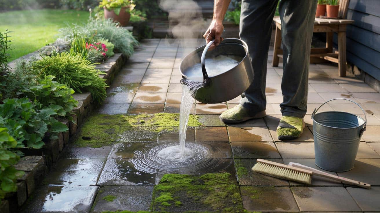 Zapomnij o wybielaczu na tarasie. Ten domowy trik czyści sam