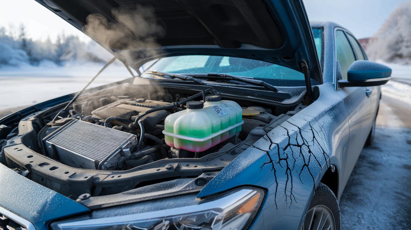 Zapomnisz o płynie chłodniczym zimą? Oto co może rozsadzić w aucie mróz