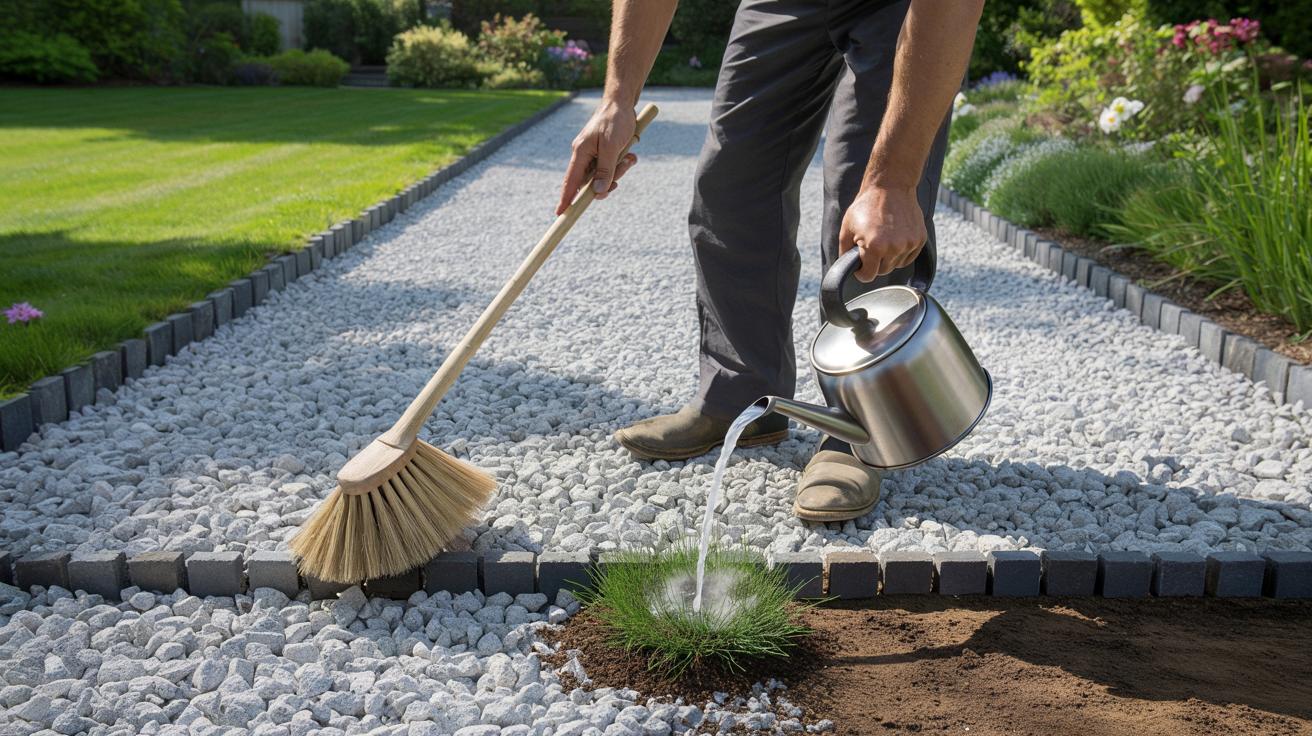 Zero chwastów na żwirowej alejce: 3 proste triki przed upałami