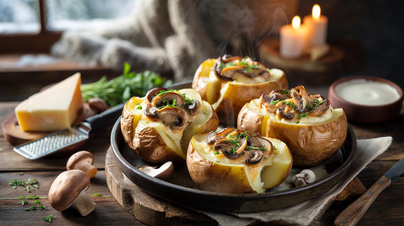 Ziemniaki faszerowane grzybami i serem: najprostszy comfort food na zimę