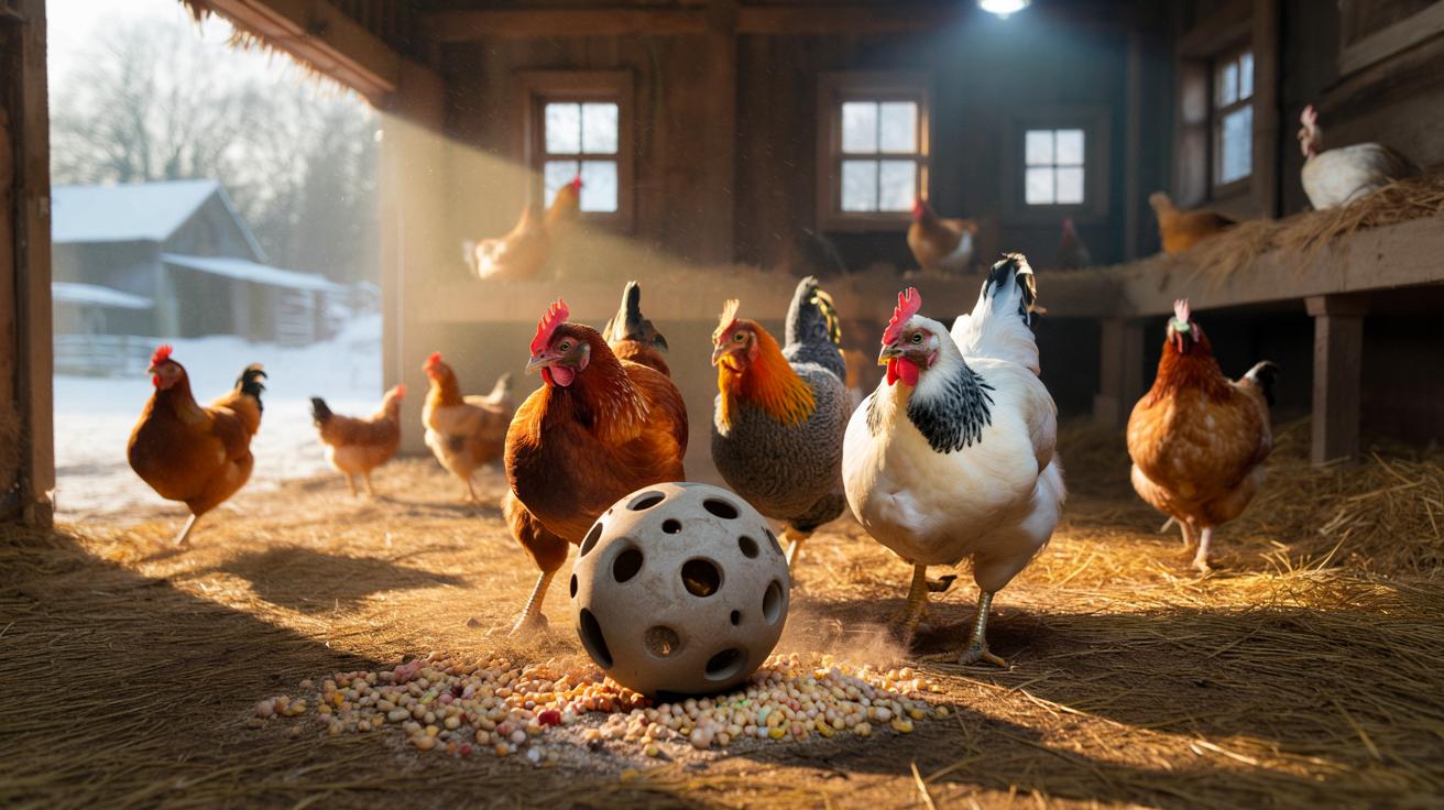 Zima w kurniku? Ten prosty „piłkowy” trik rozrusza każdą kurę