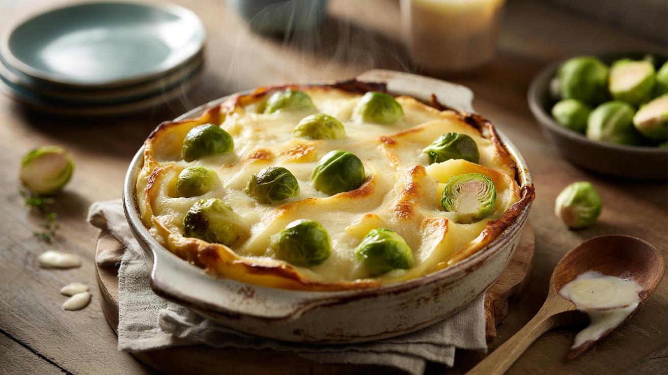 Zimowy hit z piekarnika: zapiekanka z ziemniaków i brukselek, którą zjada cała rodzina