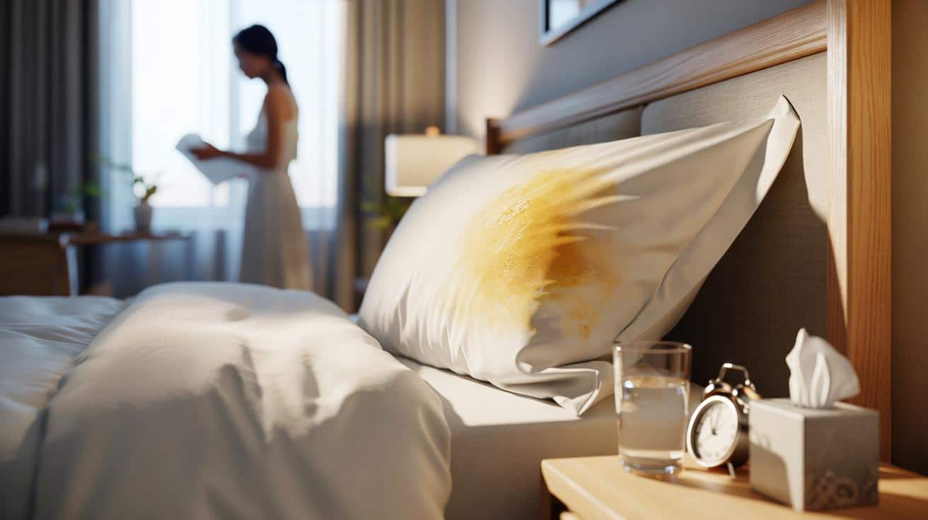 Żółte plamy na poduszce: kiedy to tylko pot i sen, a kiedy sygnał z ciała