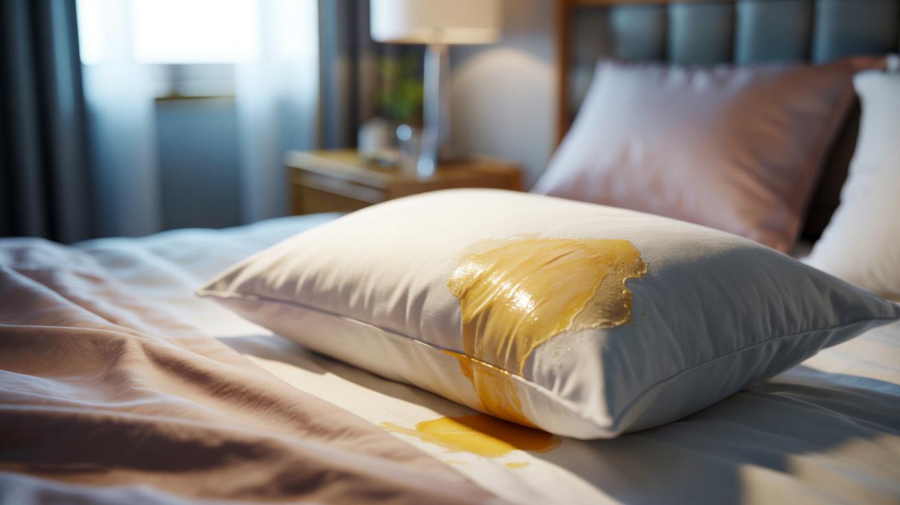 Żółte plamy na poduszce: nieprzyjemny znak, którego nie warto ignorować