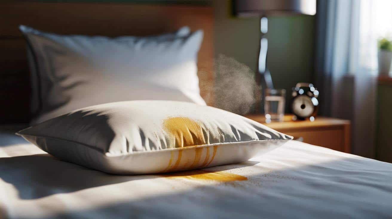 Żółte plamy na poduszce? Sygnał z łóżka, którego nie warto ignorować