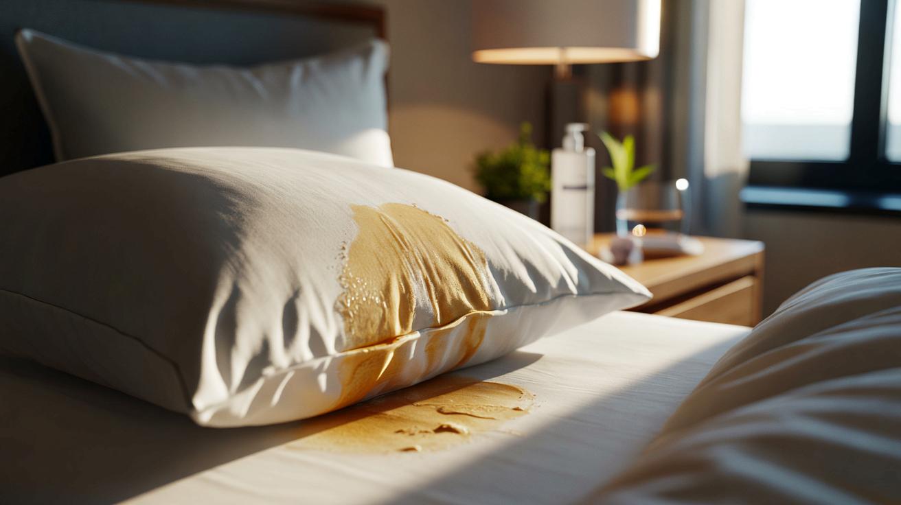 Żółte plamy na poduszce? Sygnał z łóżka, którego nie warto lekceważyć