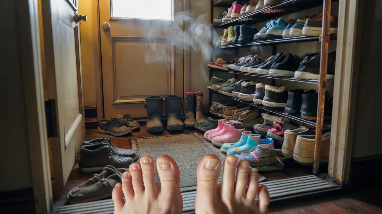 Zostawiasz buty w przedpokoju bez wentylacji? Grzybica paznokci zaczyna się właśnie tam